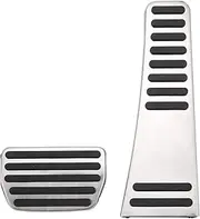 2PCS Brake Pedal Stainless Steel with PPE Rubber Non Slip Strips Replacement for XC60 XC90 S90 V90 2018 2021 Precisely Manufactured According to Original Factory