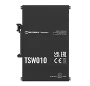 Teltonika TSW010 DIN Rail Ethernet Switch, 5x Ethernet Ports with speeds of up to 100 Mbps, Integrated DIN Rail Bracket, Plug and Play, PSU excluded TSW010000000