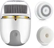 Rechargeable Face Cleansing Brush | Waterproof Electric Face Cleaning Brush with USB Charging | Deep Cleansing Facial Spin Scrub for Men & Women with 3 Replaceable Brush Heads, Gentle Exfoliation