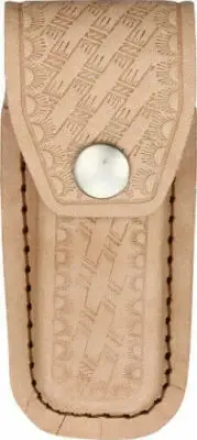 Sheath SH204 Belt Pouch Natural For 3 1/2" To 4" Knife Embossed Basketweave NEW