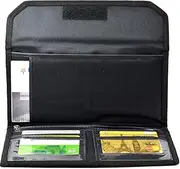 GreatDio Cheque Book Holder Multi Pocket Expanding Zip Pouch Travel Organizer Bag Case for Small Electronics and Accessories - (Color Will Be Sent As Per Stock Availability)