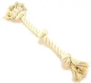 Dog, Flossy Chews 3 Knot Tug Toy Rope for Dogs - White (Medium (20" Long))