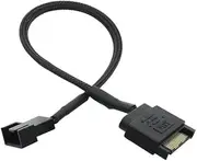 SATA to 3 Pin 4 Pin Fan Sleeved Power Splitter Cable Adapter,15Pin SATA to 1/2/3/4/5 TX3 / TX4 (PWM) 12V PC Case Cooler Y Cord(SATA x 1 Port)