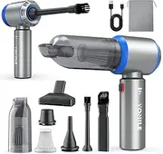 Yomile Mini Vacuum Cleaner, 2 in 1 21000PA Brushless Car Vacuum &210000RPM Air Duster 9000mAh Battery Air Blower Wireless Handheld Vacuum for Car,Office and Home Cleaning