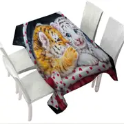 Adorable Animals Art for Kids Whisper Tiger Cub Tablecloth