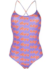 在飛比找Farfetch優惠-Angry print one-piece swimsuit