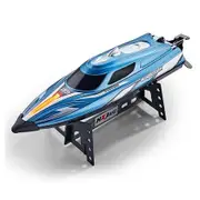 Remote Control Boats, Fast RC Boat with LED Lights, 2.4G RC Electric Speed Boats Pool and Lakes Toys for Kids, Blue