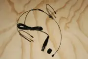 Black Double Earhook Headset Mic for Shure Wireless Body Packs