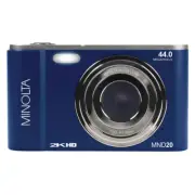Minolta MND20-BL MND20 16x Digital Zoom 44 MP/2.7K Ultra HD Digital Camera