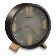 Howard Miller Elmer Aged Black Metal Mantel Clock