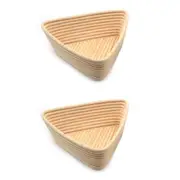 2PK Brunswick Bakers Triangle Rattan 23cm Bread Banneton Basket Sourdough Basket
