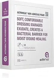 Non-Adhesive Foam Dressing – Sterile, Latex-Free Wound Care Pads for Pressure Ulcers, Burns, Surgical Wounds, Diabetic Ulcers – Breathable, Highly Absorbent Medical Dressing (5 X 5cm)