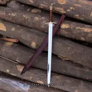 Hand Forged High Carbon Steel Viking Sword Medieval Battle Ready With Scabbard
