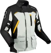 Bering Zephyr, textile jacket waterproof , color: Black/Light Grey/Yellow , size: XL
