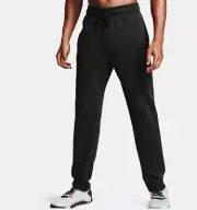 Under Armour Mens Rival Fleece Sweatpant Pants Loose Logo 4XL Black
