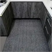 Non Slip Bath Mat Large Thin Doormat for Entrance Door Outdoor Indoor Striped Red Gray Kitchen Area Rugs Anti Slip Bedroom Carpet Door Floor Mat Non Slip Mat (Color : Striped Gray, Size : 50x80+50x1