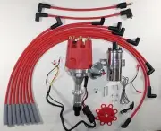 small cap PONTIAC 389-400-455 PRO SERIES Red HEI Distributor +Chrome Coil +Wires