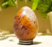 Large 55MM Golden Healer Quartz Stone Healing Crystal Egg