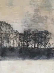 Wall Art Print Blush Treeline II by Jennifer Goldberger, 12" x 16"