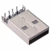 10 x USB Type A Plug Horizontal Pins - Black Connector