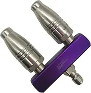Turbo Nozzle Pressure Washer Tips, SUS 304 Stainless Steel 360°Rotating Turbo Nozzle Tips for Pressure Washer Power Washer 3600 PSI Max with 1/4”Quick Connector (Dual-Orifice 4.0)