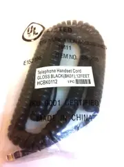 New Black 12 FT Handset Cord For Avaya Cisco Nortel IP Phones HCBK0112 NEW - 228