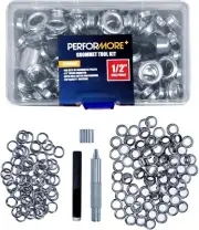 Grommet Tool Kit 100 Sets of 1/2" Inside Diameter Grommets and Eyelets