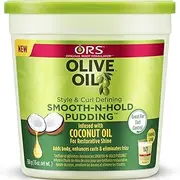 ORS Olive Oil Style and Curl Defining Smooth-N-Hold Pudding Infused with Coconut Oil for Restorative Shine 13 Ounce