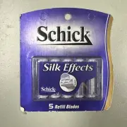Schick Silk Effects Classic 5 Count Razer Blade Refill Cartridges Sealed.
