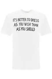 T-shirt with lettering print MOSCHINO Men Tg. S J07160241 1001M WHITE
