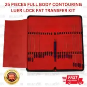 25 PCs Full Body Contouring Liposuction Cannula Luer Lock Fat Transfer Kit