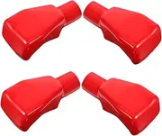 NOLITOY 4pcs Battery Terminal Protector Caps Durable Covers for Car Truck Motorcycle Use Easy to Install Protects Battery Top Post Connectors From Damage