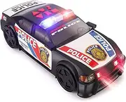 Liberty Imports Motorized Police Cruiser Kids Toy Cop Car Electric Model Rush & Rescue Vehicle 1/16 Scale with Button Activated Forward Reverse Motion, Siren Sounds and Flashing Lights