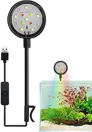 Aquarium Plant Light | 360-Degree Rotation USB Fish Tank Lamp | Bright and Energy Saving, Aquarium Grass Light for Aquarium, Turtle Tank Catcoq