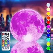 Floating Pool Lights Solar Powered - 16" Full Moon Inflatable Solar Pool Lights That Float, Floating Pool Light Ball for Swimming Pools, Pool Party and Wedding - Pool Decorations Outdoor 1 Pack