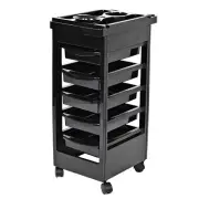 Hair Salon Instrument Storage Cart Adjustable Height Trolley Beauty Tools Wi ZOK