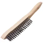 Draper Tools Heavy Duty 3 Row Wire Scratch Brush (310mm)