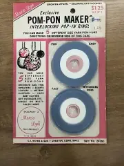 Vintage Marcia Lynn Exclusive Pom-Pon Maker Interlocking Pop-In Rings #N3