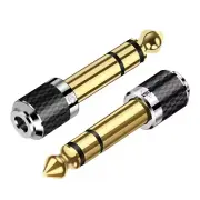 Stereo Adapter 6.35mm (1/4 Inch) Male to 3.5mm (1/8 Inch) Female Connector