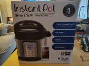 Instant Pot Smart WiFi 6 Quart Electric Pressure Cooker, Silver *Brand New*