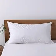Dreamaker Goose Feather and Down Euro Ultra-Light Pillow Better Temperature Control Encased in Natural Japara Cotton Highly Durable Smooth Classy Finish Machine Washable-White (King: 50x90+2.5 cm)