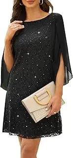 [COOAN] Women's Elegant Evening Lace Dresses for Cocktail Party Summer Shift Dress