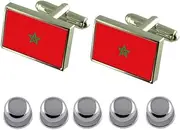 [Select Gifts] Shirt Dress Studs Morocco Flag Cufflinks