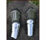 Knight Crusader Spartan 18GA Steel Sca Larp Gothic Medieval Leg Guard Armour Set