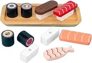 kowaku Wooden Sushi Toy Tray Food Making Kitchen Set
