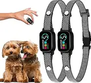 2 Pack Bark Collar for Small Dogs 5-15 lbs – 3 Modes & 5 Sensitivity Levels – Waterproof, Rechargeable, Magnetic Charging – Humane, Effective Training (Black)