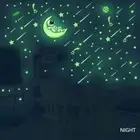 Decor Moon Stars Stickers Meteor Luminous Wall Stickers Glow In The Dark