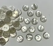 100 White Shirt Buttons 14mm Knitted Baby Clothes 2 Hole Resin C53 Aussie Seller