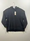 CALIA Women's Black Soft Scuba Oversized Side Slit Hoodie Size XL NEW