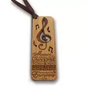 Bella Busta- MUSIC Bookmark- PLATO-Engraved Wood Bookmark